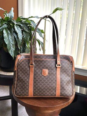 CELINE Macadam Commuter Tote Bag, Brown, British Tan